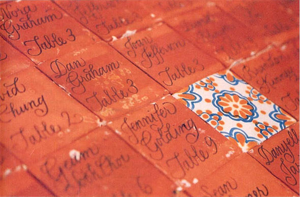mexican tile place cards