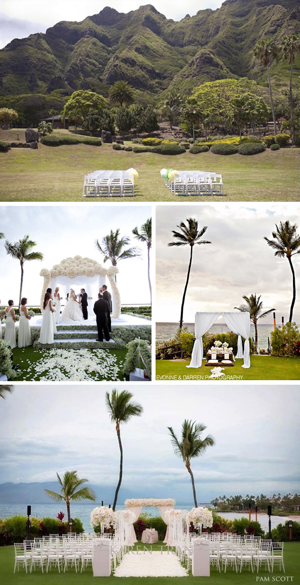 tropical white weddings