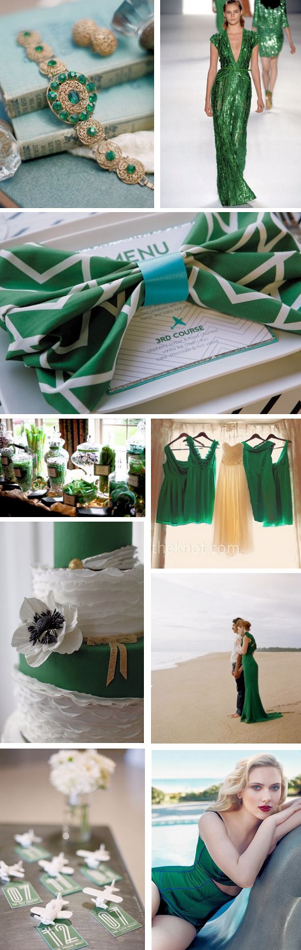 emerald green weddings