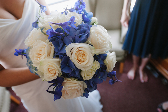 blue and white weddings