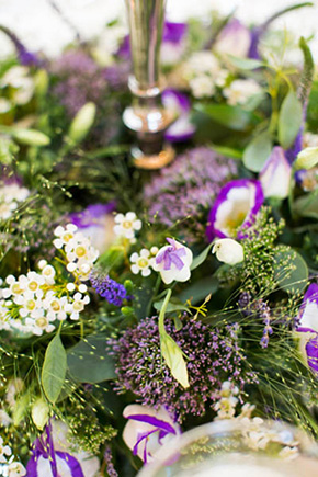 purple wedding flowers