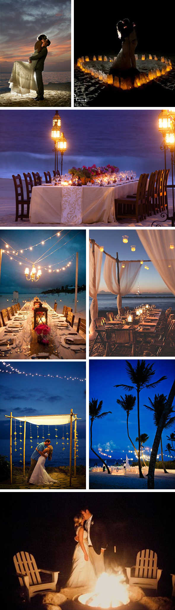 night beach weddings