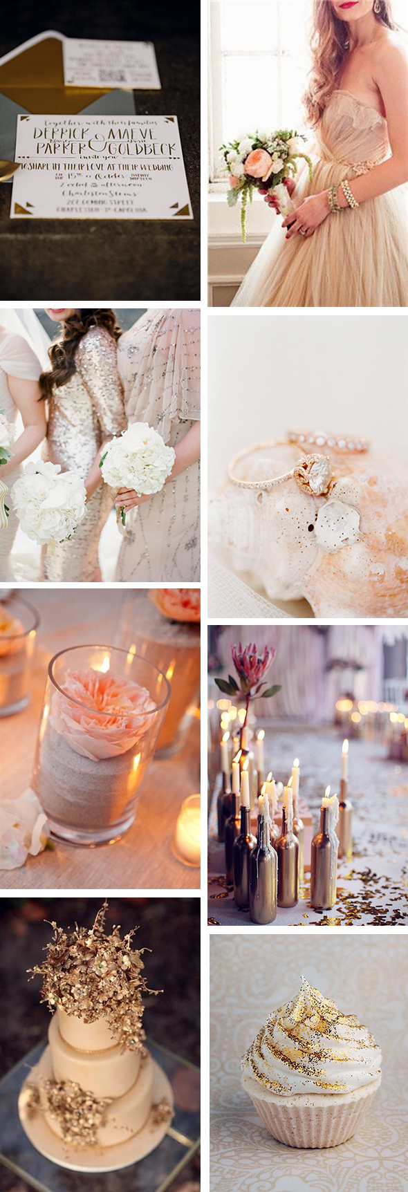 gold and sand weddings