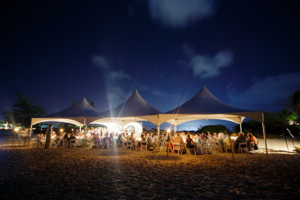 beach tent wedding