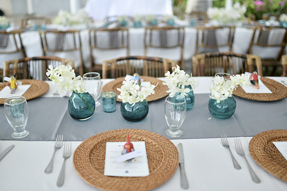 tropical wedding tables