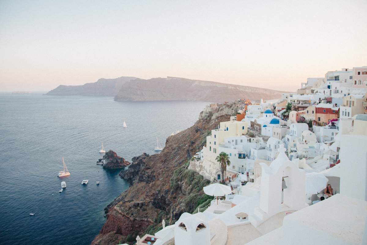 Stunning Intimate Destination Wedding In Santorini Greece The