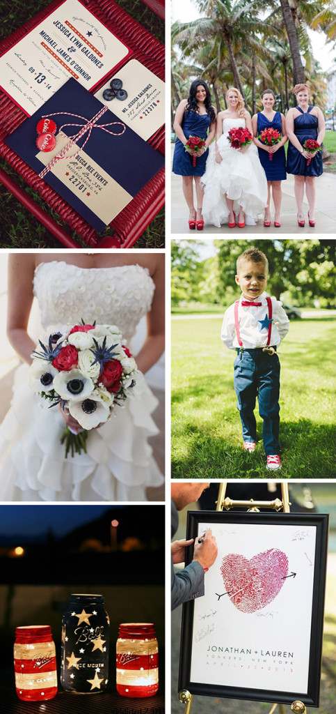 Happy Memorial Day: Red, White + Blue Weddings - The Destination ...